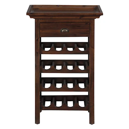 Wine Rack with Removable Tray Top